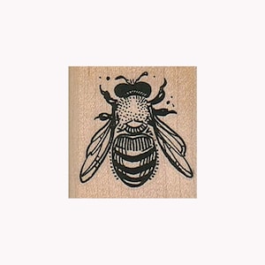 RUBBERSTEMPEL bij, hommelstempel, honingbijstempel, insectenstempel, stempel bijenkorf, stempel bijenliefhebber, stempel hommel, bovenaanzicht hommel