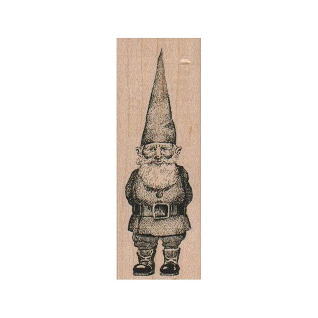 Gnome RUBBER STAMP, Garden Gnome Stamp, Gnome Stamp, Gnomes Stamp