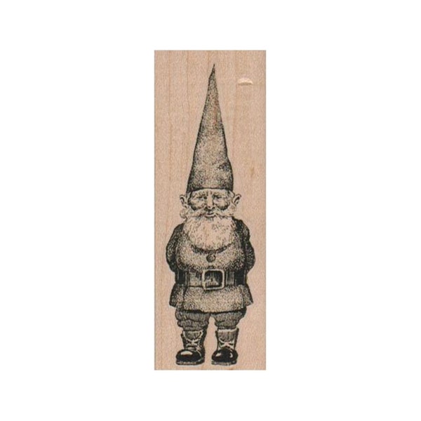Gnome RUBBER STAMP, Garden Gnome Stamp, Gnome Stamp, Gnomes Stamp, Elves Stamp, Elf Stamp, Fantasy Stamp, Gardening Stamp, Flower Stamp