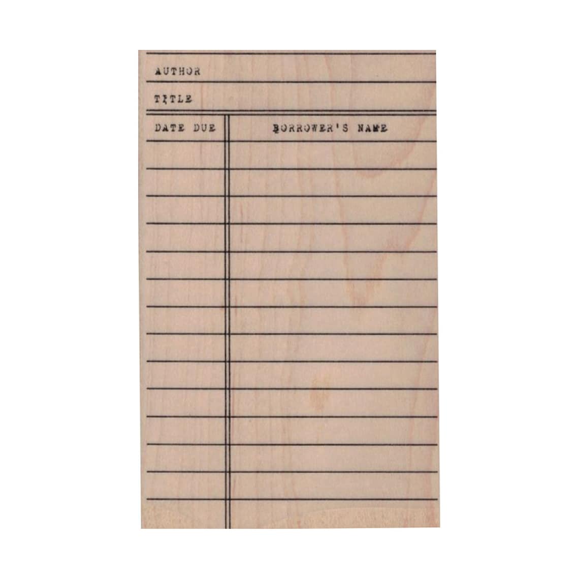 Library Return Card RUBBER STAMP Library Book Card Stamp Etsy UK