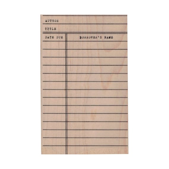 Library Return Card RUBBER STAMP Library Book Card Stamp - Etsy