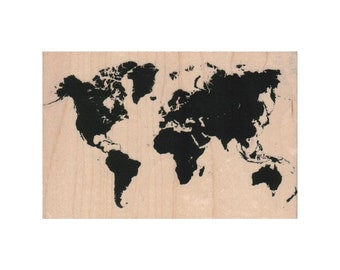 Sello de goma con fondo de mapa del mundo, sello de mapa, sello de fondo, sello de técnica mixta, sello de viaje, sello de mapa del mundo, sello de fondo de mapa