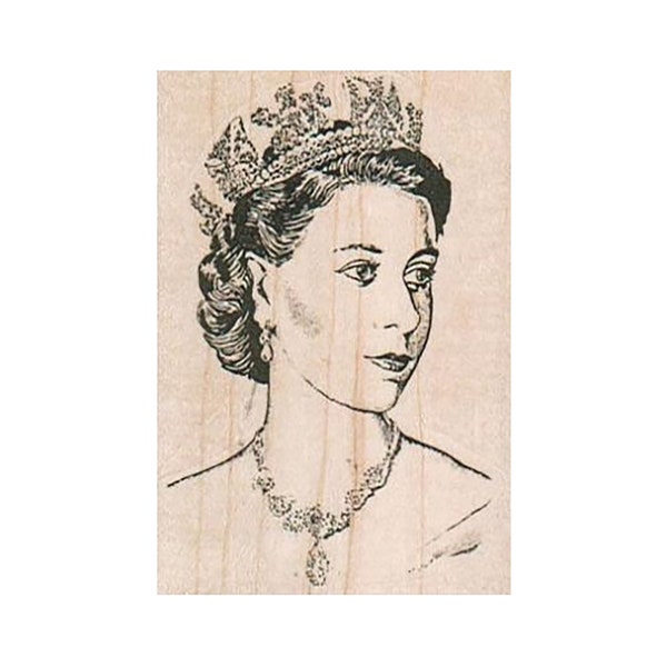 Queen In Crown RUBBER STAMP, Queen Elisabeth Stamp, Royal Stamp, The Queen Stamp, Royalty Stamp, Royal Family Stamp, Queen Stamp, QEII Stamp