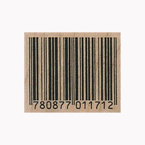 TIMBRO IN GOMMA con codice a barre, timbro con codice a barre, timbro con tecnica mista, timbro al dettaglio, timbro con codice di scansione, timbro postale, timbro multimediale, timbro artistico multimediale