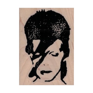 Tampon Caoutchouc Banksy David Bowie, Tampon Rock Star, Tampon Icône Rock, Tampon Ziggy Stardust, Tampon David Bowie, Tampon Bowie, Rock and Roll