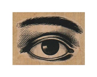 Eye and Brow RUBBER STAMP, Eye Rubber Stamp, Eyebrow Stamp, Eye, Open Eye Stamp, Face Rubber Stamp, Eyes Stamp, Women's Eyes Stamp, Face