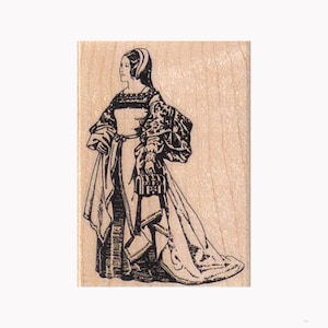 Anne Boleyn RUBBER STAMP, Ann Boleyn Stamp, Henry VIII Stamp, Middle Ages Stamp, Queen Stamp, Victorian Stamp, Victorian Lady, Vintage Lady