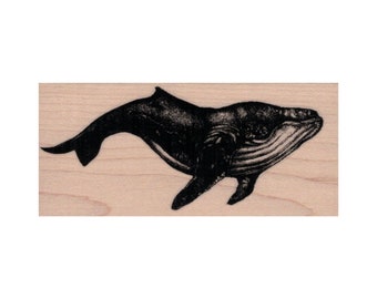 Humpback Whale RUBBER STAMP, Whale Stamp, Ocean Stamp, Sea Life Stamp, Humpback Stamp, Marine Life Stamp, Blowhole Stamp, Whale Lovers Stamp