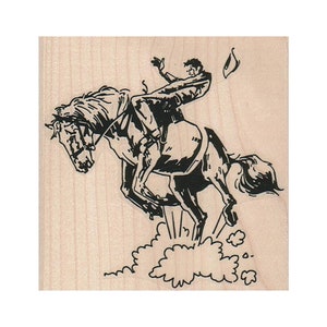 Pferd und Reiter STEMPEL, Bucking Horse and Rider STEMPEL, Cowboy Stempel, Western Stempel, Cowboy Rodeo Stempel, Western Stempel, Western Stempel