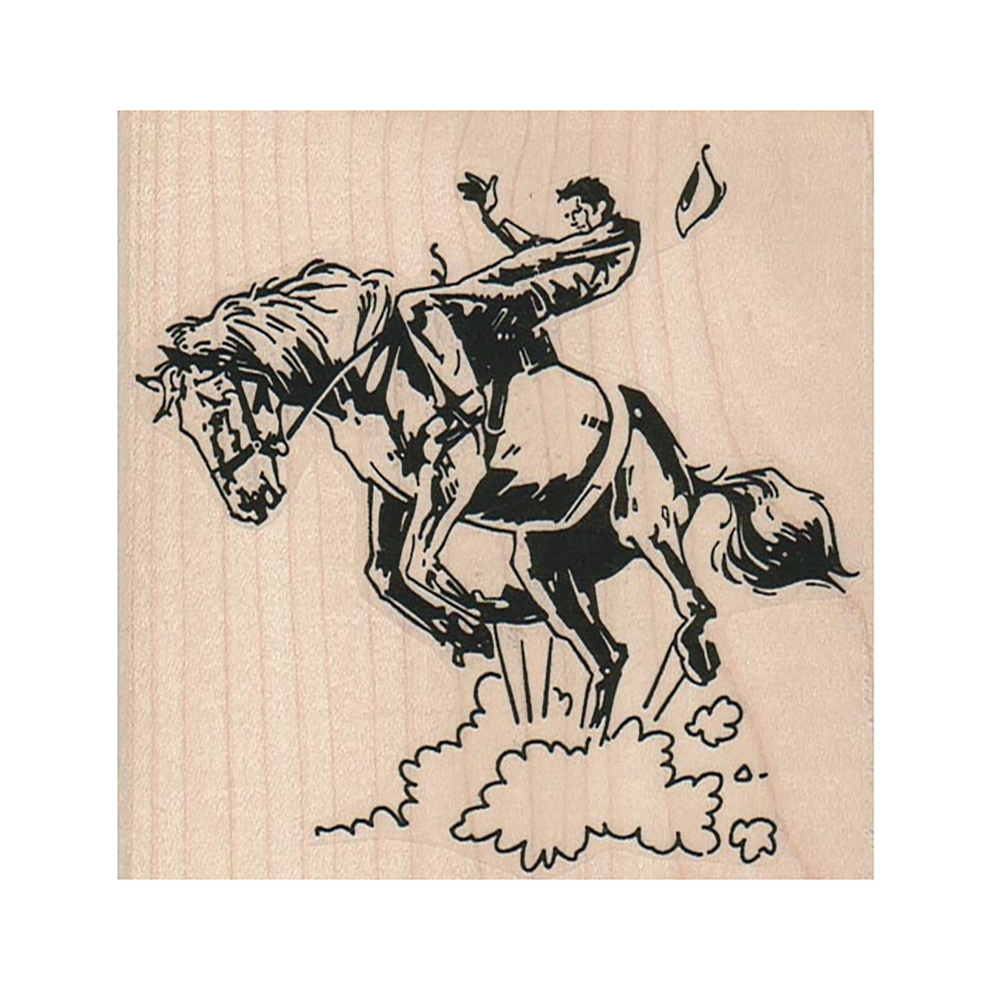 GRAPHICS & MORE Rodeo Cowboy Vintage Horse Riding Bucking Novelty Clip-On Stud Earrings GRAPHICS & MORE Rodeo Cowboy Vintage Horse Riding Bucking Novelty Clip-On Stud Earrings