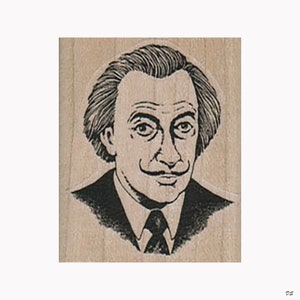 Dali STEMPEL, Salvador Dali Stempel, Künstler Stempel, berühmte Person Stempel, Mann Stempel, Salvador Dali Liebhaber Geschenk, Schnurrbart Mann Stempel