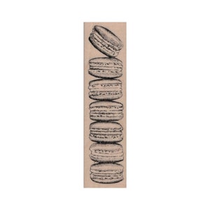 Stack of Macarons  RUBBER STAMP, Cookie Stamp, Food Lover Stamp, Macarons Stamp, Pastry Stamp, Bakery Stamp, Dessert Lover Stamp, Sweets