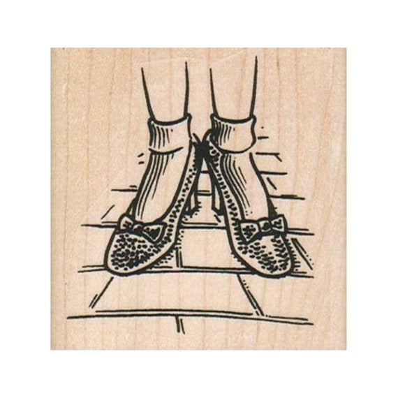 Tap Shoes RUBBER STAMP, Slippers Stamp, Magic Shoes Stamp, No Place Like Home Stamp, Magic Shoes Rubber Stamp, Shoes Stamp, Red Slippers