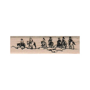 Cowboys Riding Away RUBBER STAMP, Cowboys Stamp, Old West, Western, Horse Stamp, Rodeo Stamp, Cowboy Stamp, Western Stamp, Ranch Stamp