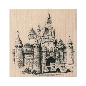 Castle RUBBER STAMP, Fantasy Stamp, Dragon Stamp, Merlin Stamp, Medieval Stamp, Middle Ages Stamp, Castle Stamp, Princess Stamp, Fortress