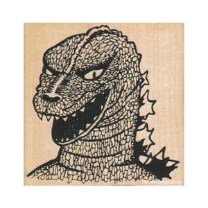 Godzilla RUBBER STAMP, King of Monsters Stamp, Monster Stamp, Godzillasaurus Stamp, Sci Fi Stamp, Halloween Stamp, Horror Movie Stamp