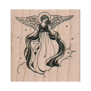 SELLO DE GOMA Ángel en la nube, sello de ángel, sello de ángel celestial, sello de ángel en la nube, sello de Navidad, sello religioso, sello angelical