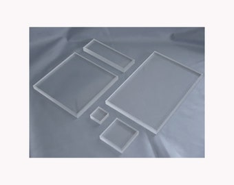 Set of 5 Acrylic Mounting Blocks, Acrylic Mounting Blocks, Craft Supplies, Rubber Stamp Supplies, Mounting Supplies, Stamping Supplies