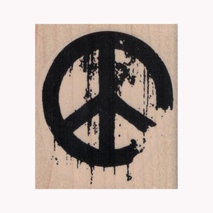 Timbre en caoutchouc symbole de paix Banksy, timbre symbole de paix, timbre Banksy, timbre signe de paix brisé, timbre signe de paix, paix et amour, timbre hippie