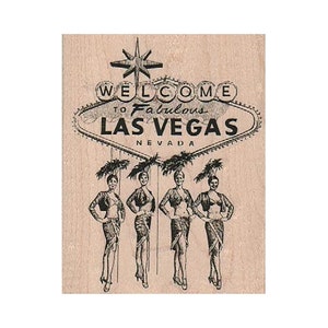 SELLO DE GOMA Vegas Showgirls, sello de Las Vegas, sello de viaje, sello de vacaciones, sello de Showgirls, sello de Las Vegas, sello de letrero de Las Vegas, Vegas Baby