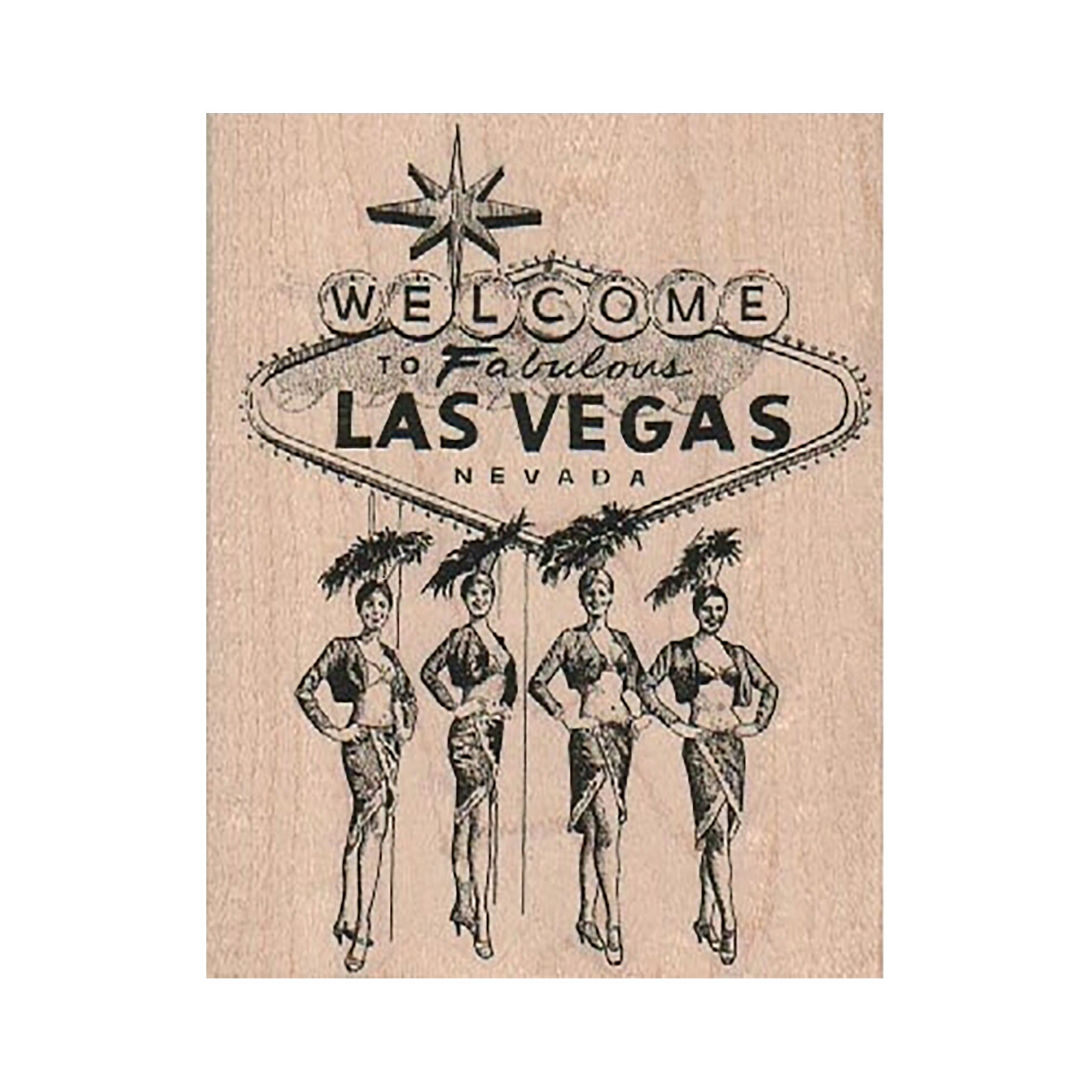 Vegas Showgirls RUBBER STAMP Vegas Stamp Travel Stamp Etsy