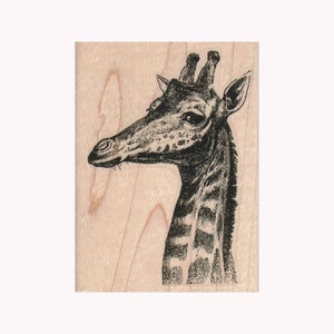 Giraffekop RUBBEREN STEMPEL, girafstempel, safaristempel, wildlife-stempel, Afrikaanse dierenstempel, lange nek girafstempel, dierentuinstempel, dier