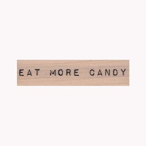 Mangia più caramelle TIMBRO IN GOMMA, Timbro di Halloween, Timbro di Halloween, Timbro Dolcetto o scherzetto, Timbro di caramelle, Timbro di strega, Timbro di dolcetto, Divertimento di Halloween