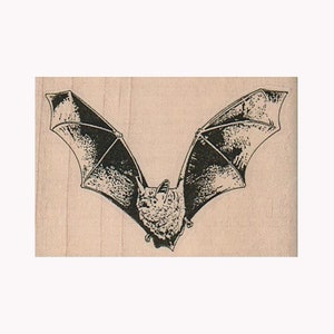 Flying Bat RUBBER STAMP, Halloween Stamp, Bat Stamp, Scary Stamp, Vampire Stamp, Flying Bat Stamp, Halloween Bat Stamp, Halloween Card, Bats