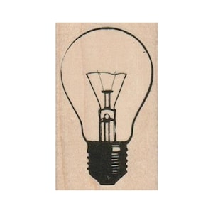 Carimbo de borracha para lâmpada grande, carimbo de luz, carimbo de lâmpada, carimbo de lâmpada, carimbo steampunk, carimbo de iluminação, carimbo de lâmpada, carimbo de eletricidade