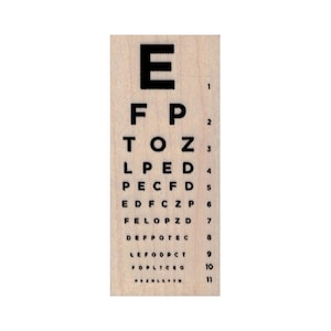 Vision Chart STEMPEL, Augen Stempel, Augen Untersuchung Stempel, Augenarzt Stempel, Arzt Stempel, Medizin Stempel, Physischer Stempel, Mixed Media
