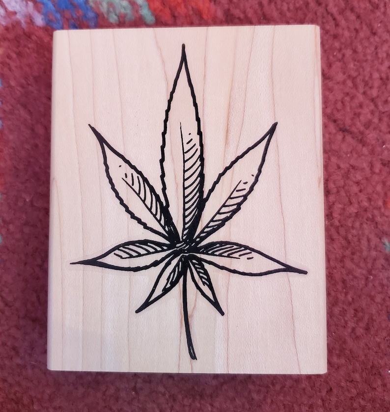 Pot Leaf RUBBER STAMP Hemp Stamp Marijuana Rubber Stamp - Etsy