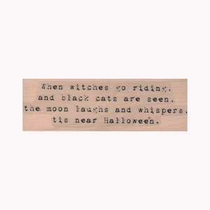 Quando le streghe vanno a cavallo TIMBRO IN GOMMA, Timbro di Halloween, Timbro della strega, Timbro della strega di Halloween, Detto della strega, Lavoretti di Halloween, Biglietti di Halloween