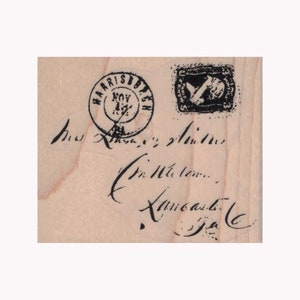 Harrisburg-briefkaart RUBBERSTEMPEL, achtergrondstempel, mixed media-stempel, postzegel, reisstempel, ansichtkaartzegels, postzegel, briefstempel
