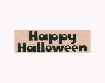 TIMBRO DI GOMMA "Happy Halloween", Timbro di Halloween, Timbro Wicked, Timbro "Happy Halloween", Biglietti di Halloween, Inviti di Halloween, Lavoretti di Halloween