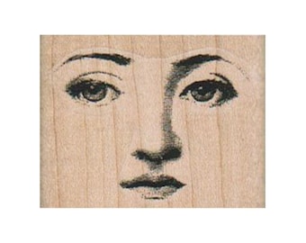 Facial Features RUBBER STAMP, Woman Stamp, Lady Stamp, Glamorous Stamp, Beautiful Lady Stamp, Face Stamp, Facial Features Stamp, Female Face