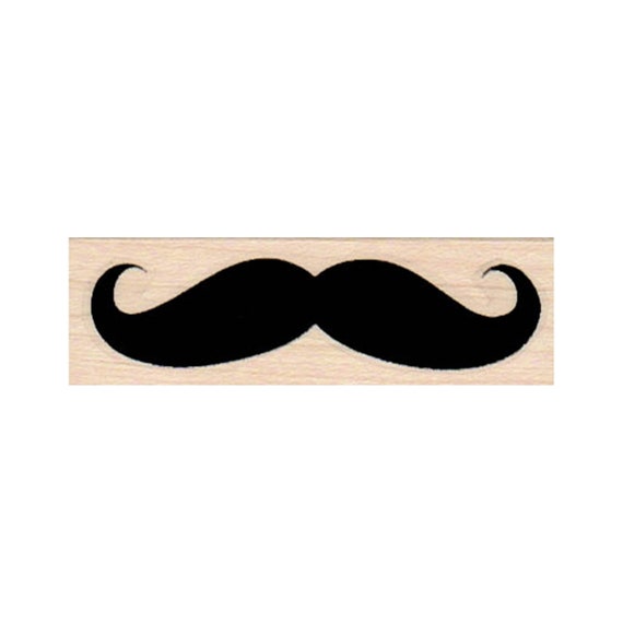Handlebar Mustache RUBBER STAMP Victorian Man Stamp Mustache | Etsy