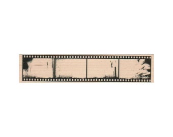 Film Strip RUBBER STAMP, Film Stamp, Mixed Media Stamps, Mixed Media, Film Strip, Film Lovers, Movie Lover, Movie Night, Scrapbook Stamp