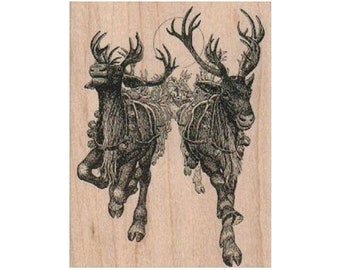 Reindeer RUBBER STAMP, Christmas Stamp, Winter Stamp, Santa Stamp, Holiday Stamp, X-Mas Stamp, Xmas Stamp, Christmas Reindeer Stamp, Holiday