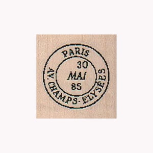 Paris Champs-Elysees annulering RUBBERSTEMPEL, Parijsstempel, Reisstempel, Briefstempel, Stempel gemengde media, Vakantiestempel, Postzegel Parijs, Postzegel Parijs