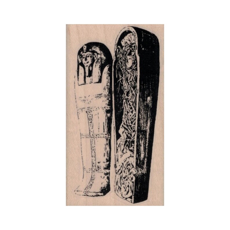 Artifact Stamp Pharaoh Stamp Ancient Egypt Stamp Egypt Stamp Open Sarcophagus RUBBER STAMP Mummy Stamp Egyptian Artifact Stamp