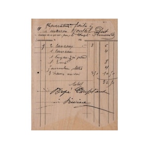 SELLO DE GOMA para factura/factura de venta GRANDE, sello de fondo, sello de técnica mixta, sello de albarán, sello de factura, sello de diario