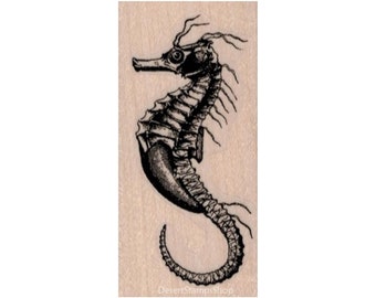 Seahorse RUBBER STAMP, Sea Horse Stamp, Ocean Stamp, Sea Life Stamp, Sea Stamp, Marine Life Stamp, Beach Stamp, Underwater Stamp, Fish Stamp