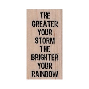 Il timbro di gomma più grande della tua tempesta, timbro della tempesta, timbro arcobaleno, timbro ispiratore, timbro motivazionale, timbro di parole, timbro di frasi, ispira
