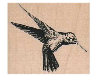 Hummingbird RUBBER STAMP, Nature Stamp, Bird Stamp, Outdoor Stamp, Aves Stamp, Bird Lover Stamp, Hummingbird Stamp, Flying Stamp, Small Bird