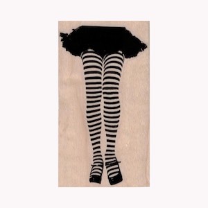 Striped Leggings RUBBER STAMP, Leggings Stamp, Lady Stamp, Glamorous Stamp, Pin Up Girl Stamp, Hollywood Stamp, Party Stamp, Dress Up Stamp