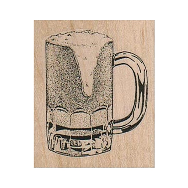 Foamy Mug of Beer RUBBER STAMP, Beer Mug Stamp, Beer Stamp, Beer Lover Stamp, Ale Stamp, Foamy Beer Stamp, Tavern Stamp, Bar Stamp, Beer