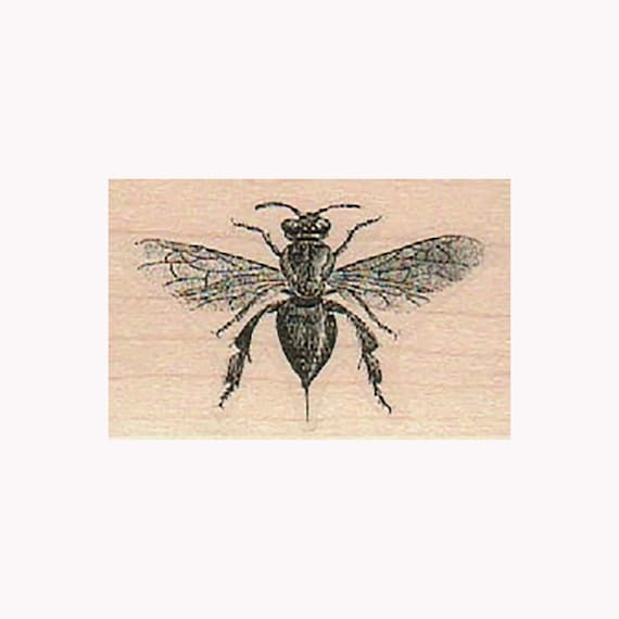 Large Flying Bumble Bee Rubber Stamp Flying Bee Insect