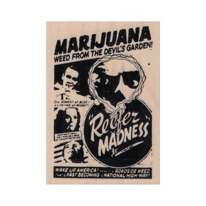 Reefer Madness Poster STEMPEL, Marijuana Stempel, Reefer Stempel, Reefer Madness Anzeigenstempel, Filmplakatstempel, Topfstempel, Unkrautstempel, Ganja