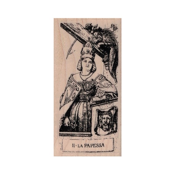 Future Stamp Tarot II High Priestess RUBBER STAMP High Priestess Stamp Magic Stamp Fortune Teller Stamp Tarot Card Stamp Fantasy Stamp