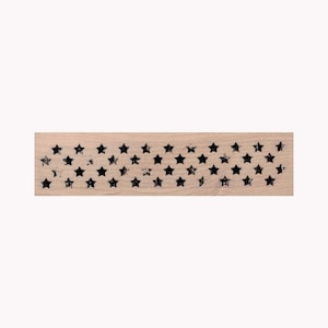Grungey Strip Of Stars RUBBER STAMP, Star Stamp, Celestial Stamp, Space Stamp, Shape Stamp, Background Stamp, Doodle Stamp, Star Stamp